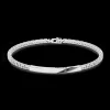 Bracciale Zancan in argento con targa e pietre nere.