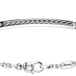 Bracciale Zancan in argento con targa.
