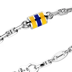 Bracciale Zancan in argento con bandiere nautiche.