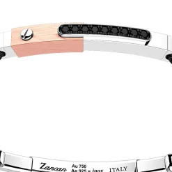 Bracciale Zancan in argento con inserti in oro 18k, pietre e kevlar.