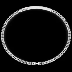 Bracciale Zancan in argento con vite in oro rosa su targa.