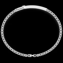 Bracciale Zancan in argento con pietre nere.