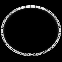 Bracciale Zancan in argento con targa e pietre nere.
