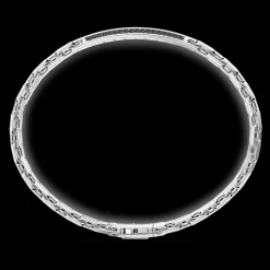 Bracciale Zancan in argento con targa e pietre nere.