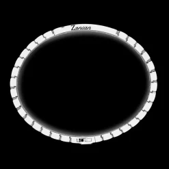 Bracciale Zancan in argento con pietre e targa centrale.