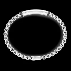 Bracciale Zancan in argento con targa centrale.