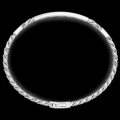 Bracciale Zancan in argento con targa centrale.