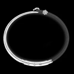 Bracciale Zancan in argento e pelle naturale.