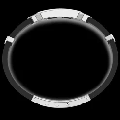 Bracciale Zancan in argento e silicone nero con targa.