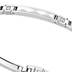 Bracciale Zancan in argento e ceramica con pietre.