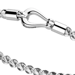 Bracciale Zancan in argento a sfere con chiusura moschettone.