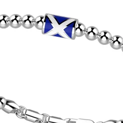 Bracciale Zancan in argento a sfere con bandiera nautica.