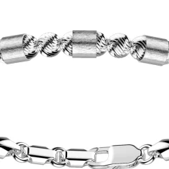 Bracciale Zancan in argento a sfere con inserti satinati.