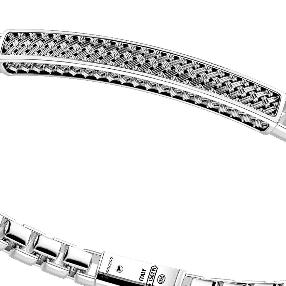 Bracciale Zancan in argento con targa.