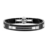 Bracciale Zancan in ceramica nera e pietre.