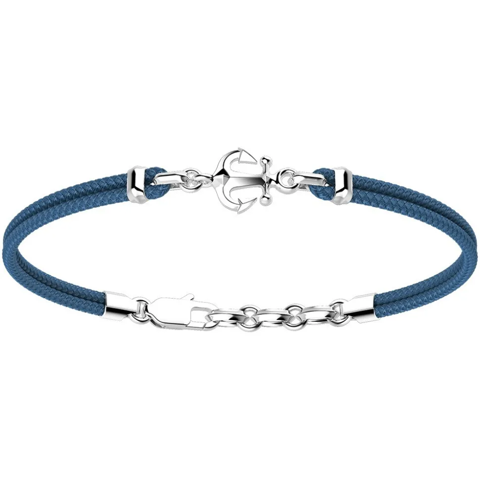 Bracciale Zancan in kevlar con ancora in argento.