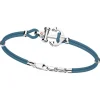 Bracciale Zancan in kevlar con ancora in argento e vite in oro rosa.