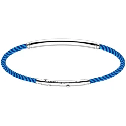 Bracciale Zancan in kevlar con targa in argento.