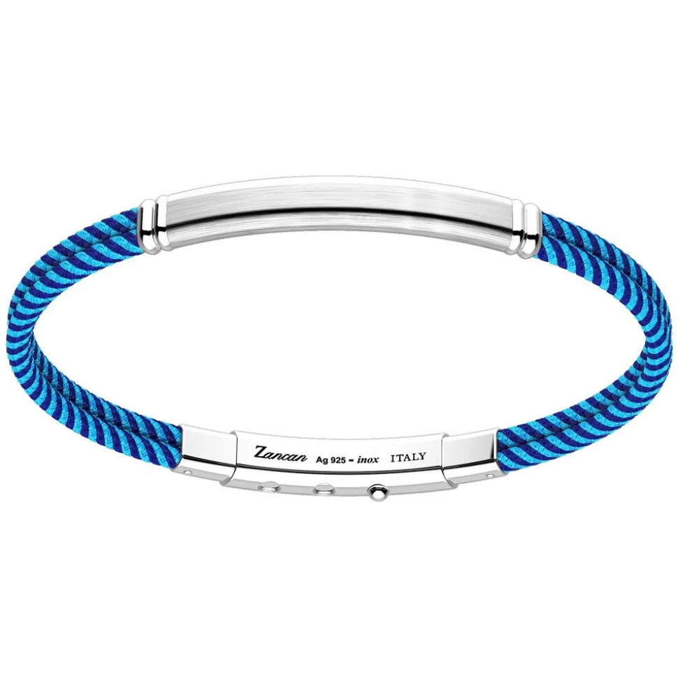 Bracciale Zancan in kevlar con targa in argento.