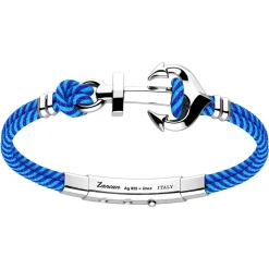 Bracciale Zancan in kevlar con ancora in argento.