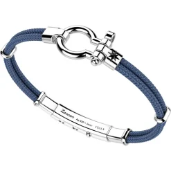 Bracciale Zancan in kevlare con grillo nautico in argento.