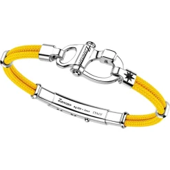 Bracciale Zancan in kevlare con gancio nautico in argento.
