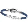 Bracciale Zancan in kevlar con nodo piano in argento.