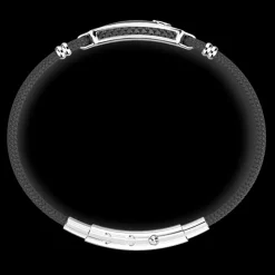 Bracciale Zancan in Kevlar con targa in argento.