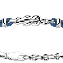 Bracciale Zancan in kevlar e nodo in argento.