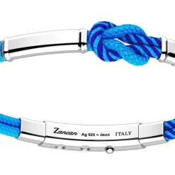 Bracciale Zancan in kevlar con targa in argento.
