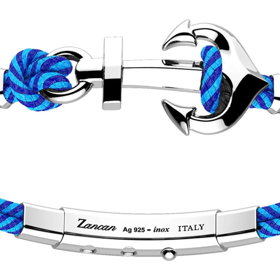 Bracciale Zancan in kevlar con ancora in argento.