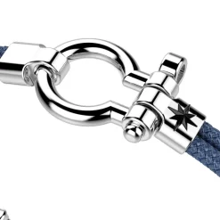 Bracciale Zancan in kevlare con grillo nautico in argento.