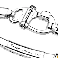 Bracciale Zancan in kevlare con gancio nautico in argento.