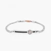 Bracciale  Zancan in oro bianco con diamanti e rosa dei venti.