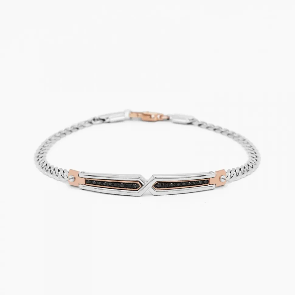 Bracciale Zancan in oro bianco con diamanti.