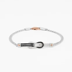 Bracciale  Zancan in oro bianco con diamanti.
