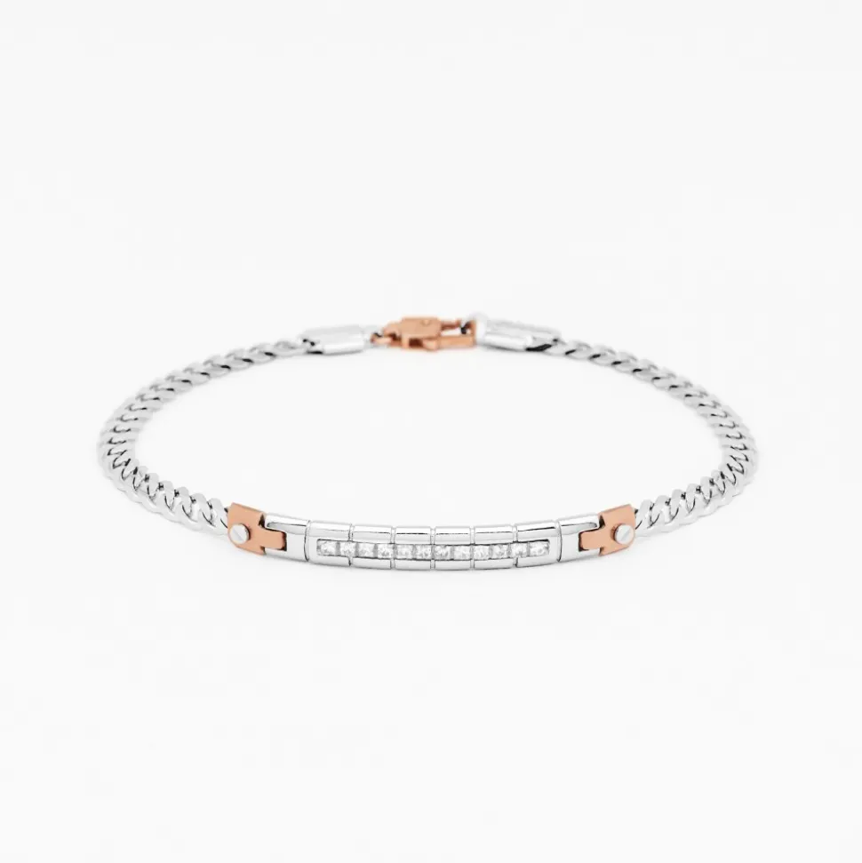 Bracciale Zancan in oro bianco con diamanti.