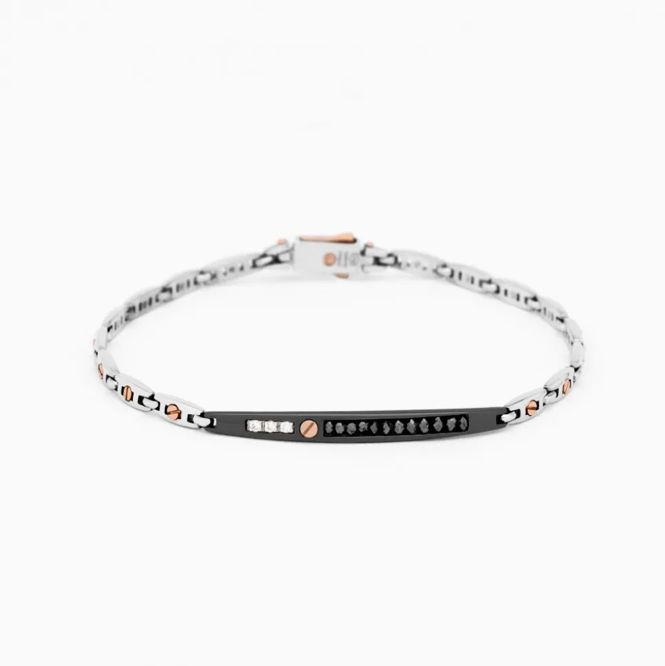 Bracciale Zancan in oro bianco con diamanti.