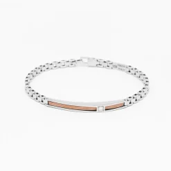 Bracciale Zancan in oro bianco con diamanti.