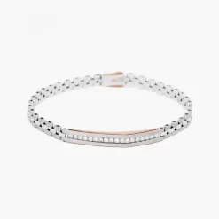Bracciale Zancan in oro bianco con diamanti.