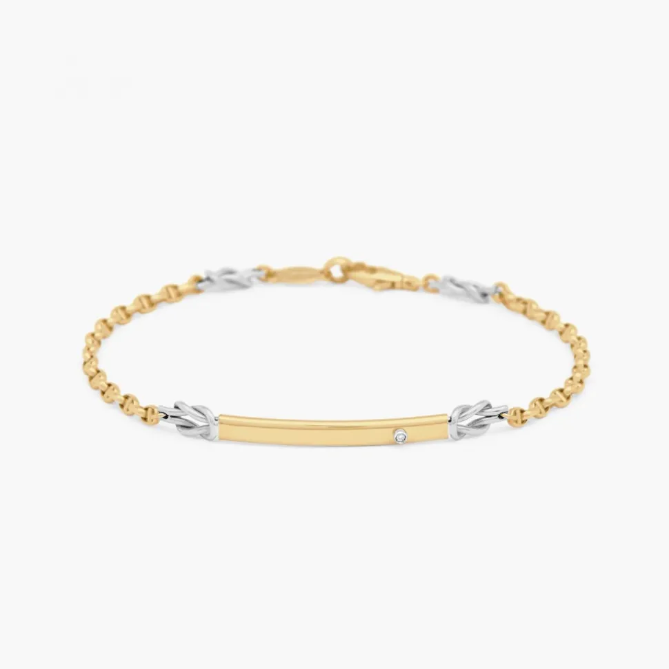 Bracciale Zancan in oro bianco con diamante.