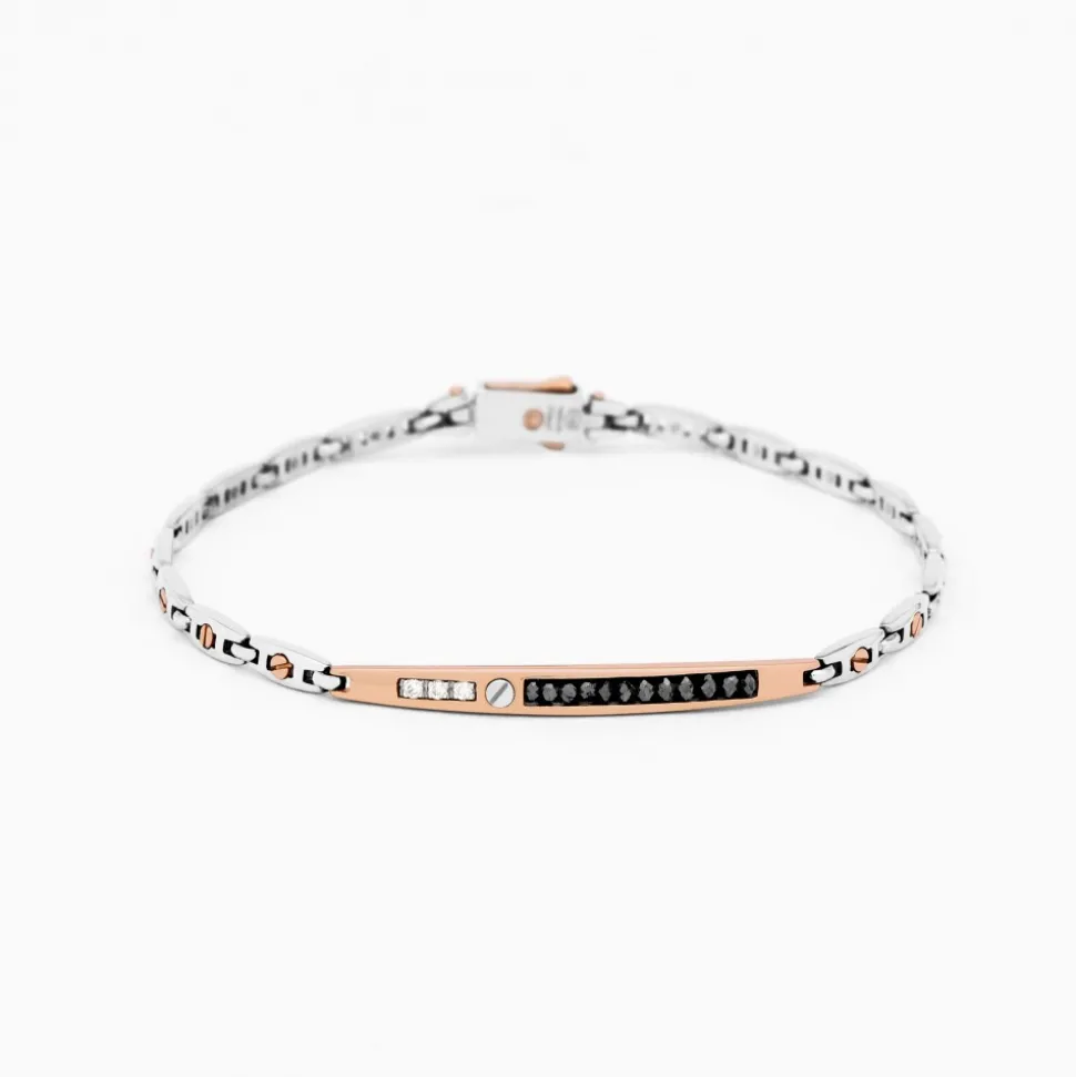 Bracciale Zancan in oro bianco con diamanti.