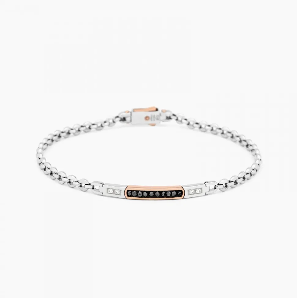 Bracciale Zancan in oro bianco con diamanti.