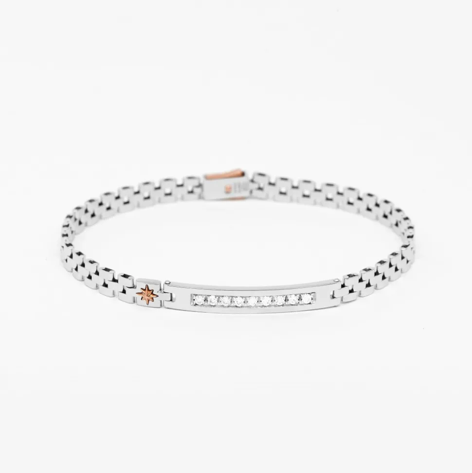 Bracciale Zancan in oro bianco con diamanti.