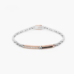 Bracciale Zancan in oro bianco con diamanti.