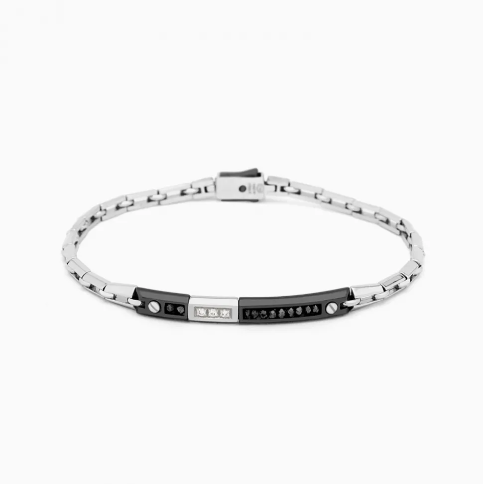 Bracciale Zancan in oro bianco con diamanti.