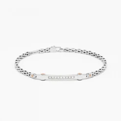 Bracciale Zancan in oro bianco con diamanti.