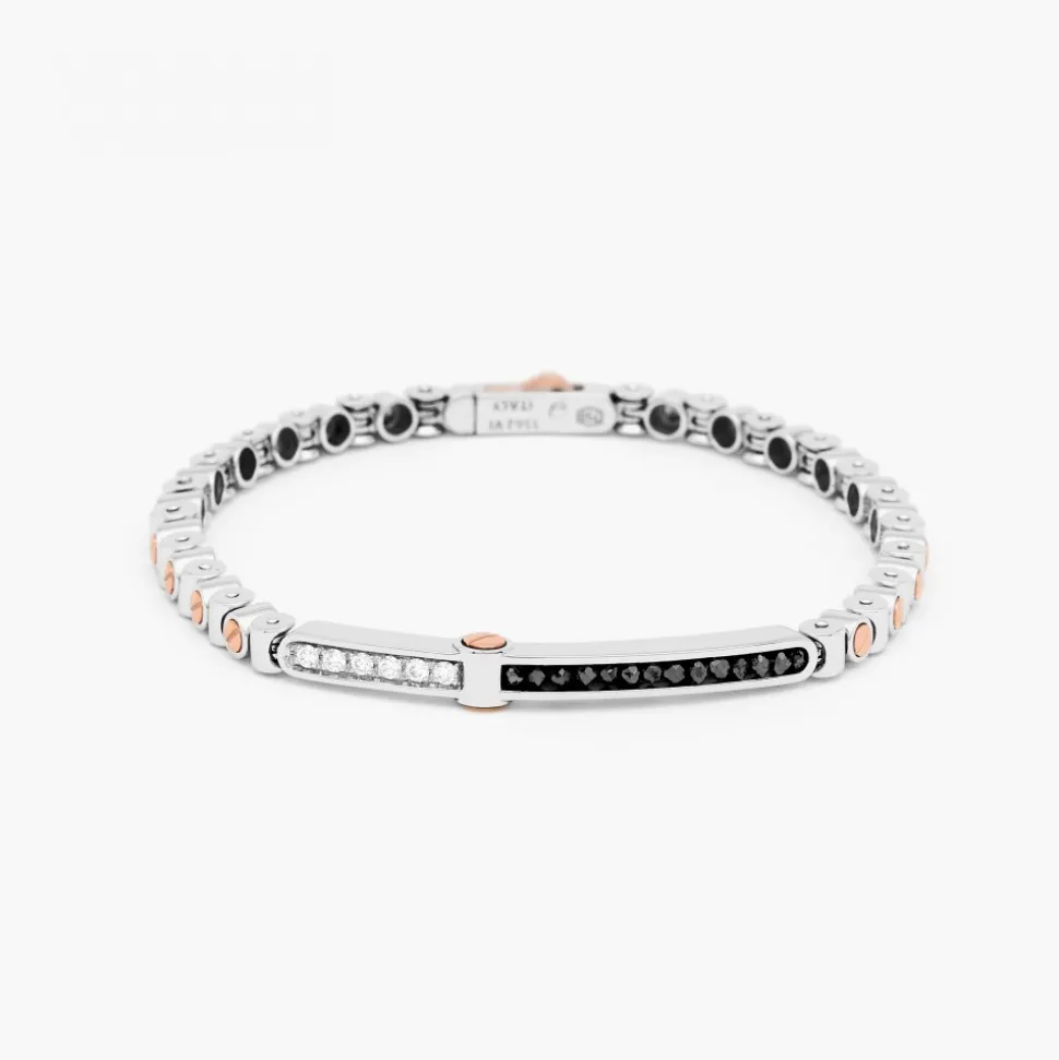 Bracciale Zancan in oro bianco con diamanti.