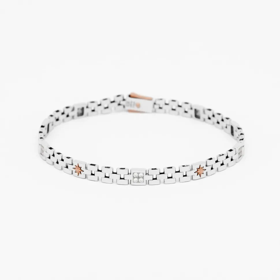 Bracciale Zancan in oro bianco con diamanti.