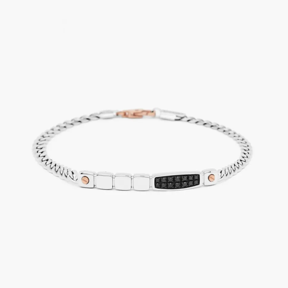 Bracciale Zancan in oro bianco con diamanti.